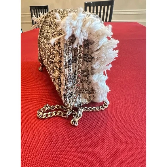 Zara Tweed Fringe Shoulder Bag, NWT - Picture 6 of 12